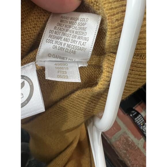 Garnet Hill Essential Cashmere Polo Sweater Pullover Collared Size XL $179 - Picture 10 of 10